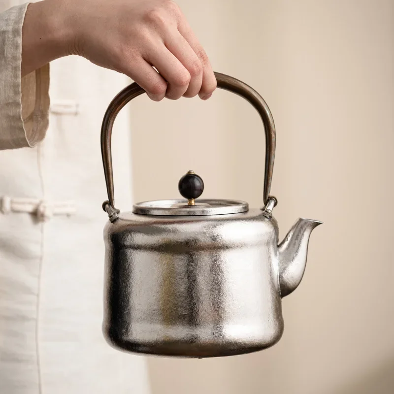 

1500ml Titanium tea kettle Chinese Kung fu teapot Home Pure titanium tea pot cup with filter Outdoor portable travel tea infuser