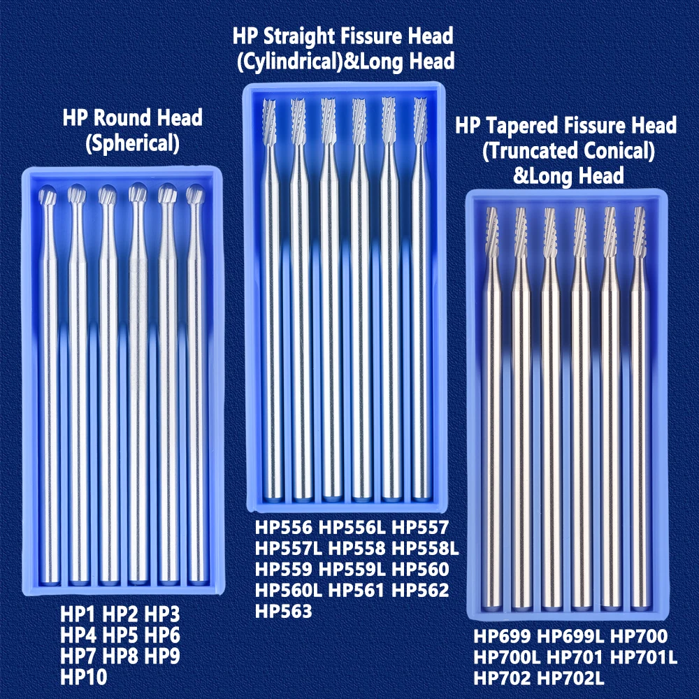 

Dental HP Tungsten Carbide Strawberries Burs Dentistry Drills Low Speed HP Round Head Spherical burs Cutter Dental Tool 6Pcs/Box