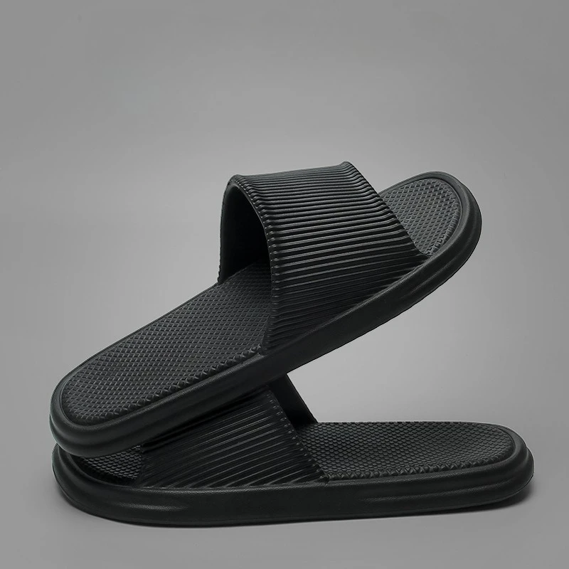 Sandal Wanita Musim Panas Warna Solid Kasual EVA Slide Nyaman Anti-Slip Sepatu Rumah Dalam/Luar Ruangan Sandal Lembut Penggunaan Ganda Sederhana