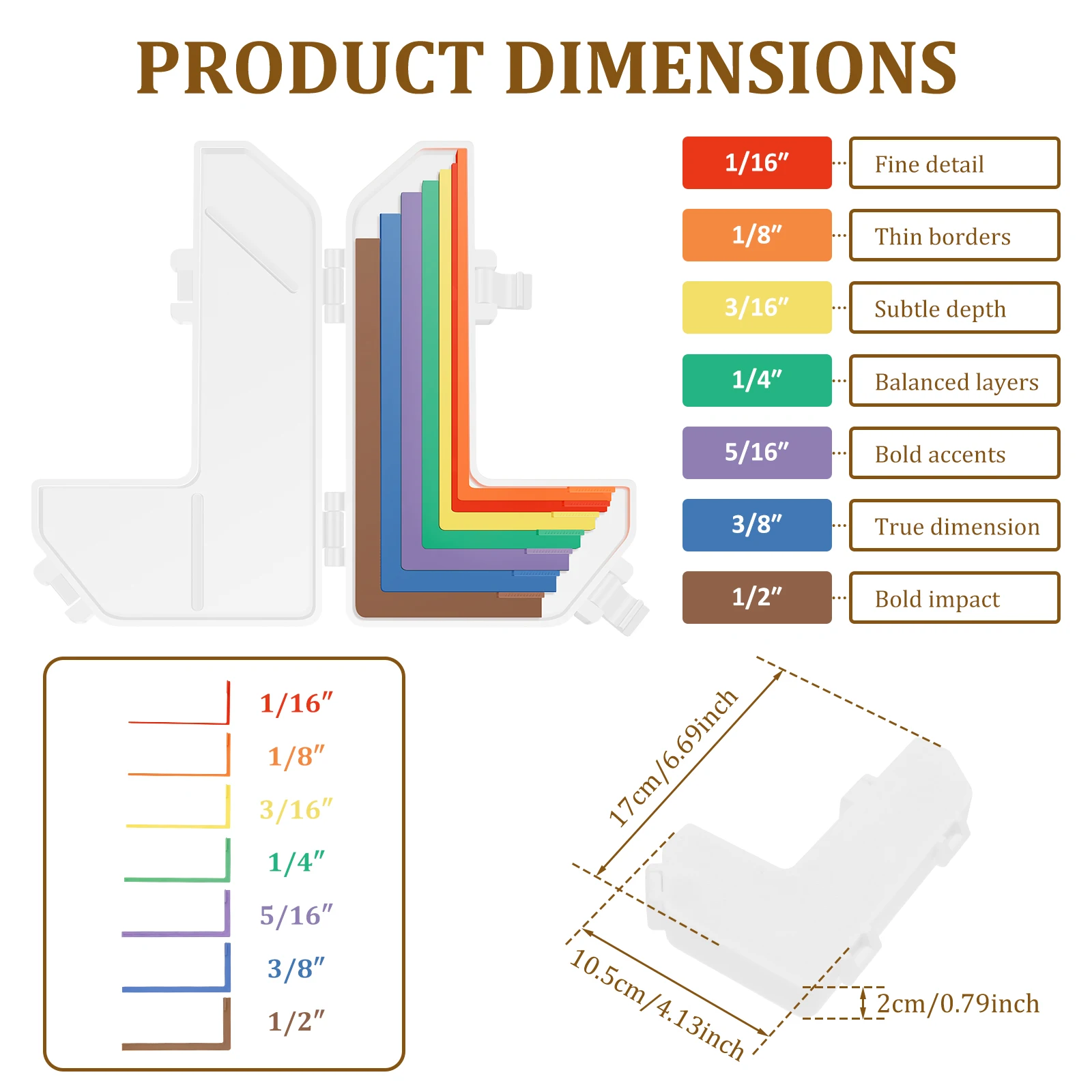 7Pcs L Shape Paper Alignment Guide 1/16