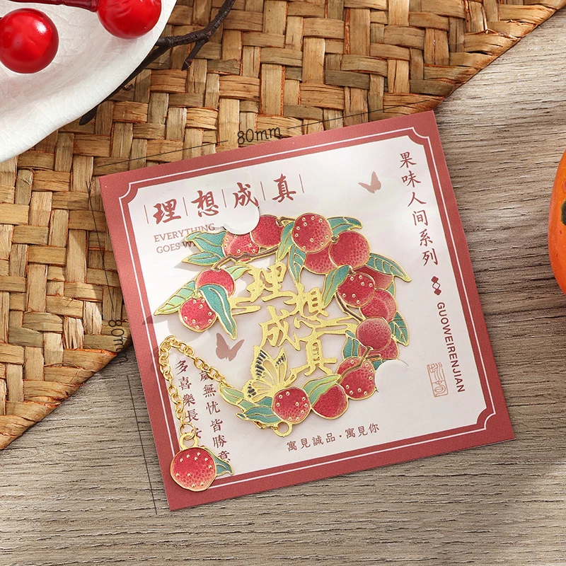 Fruit Flavor Bookmark Clip Reading Label Student Bookmark for Reading Student Library