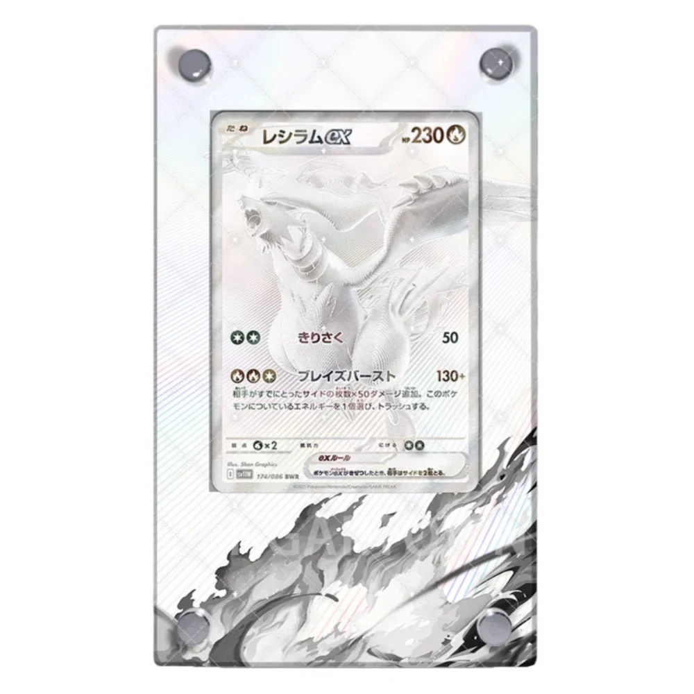 ل أنيمي بوكيمون Ptcg Zekrom Reshiram Zorua Vileplume Tepig Ivysaur الاكريليك بطاقة واقية عرض حالة مهرجان هدية حلية