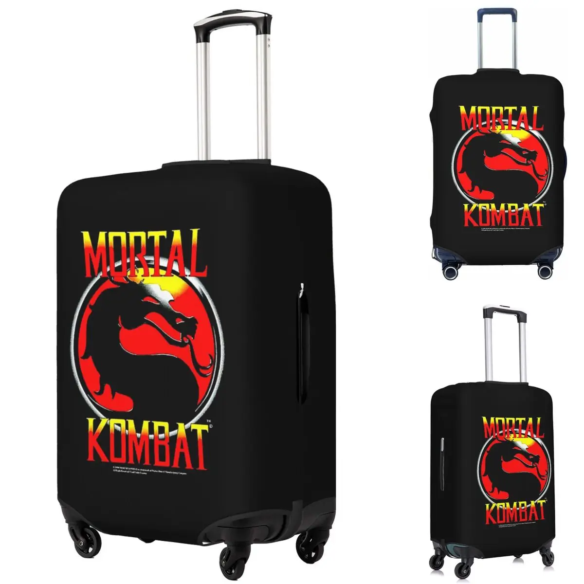 غطاء حماية لحقيبة Mortal Kombat، أغطية حماية مرنة لرحلات الأمتعة مقاس 18-32 بوصة