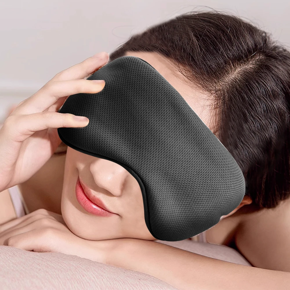 Double Sided Ice Silk Warm and Cool Sleeping Eye Mask Travel Light Blocking Night Breathable Fatigue Comfortable Relief Relax