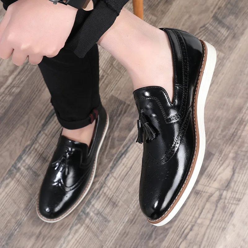 Men Dress Shoes Men Spring Wedding Fashion Office High Quality Leather Comfy Business Man Formal Shoes 2024 Men Shoes