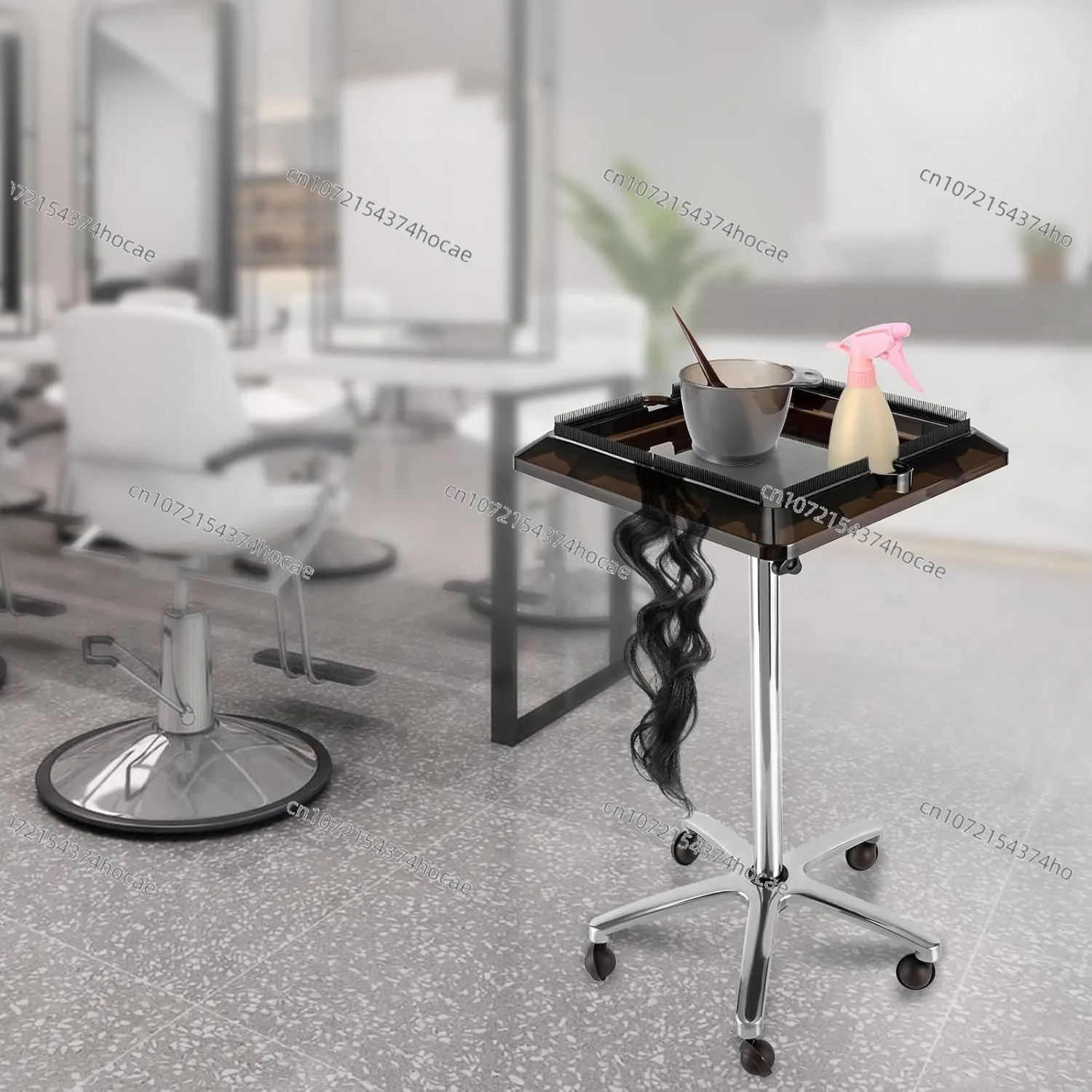 Tool cart, mobile hairdressing cart, height adjustable (70-110cm) salon extension cart
