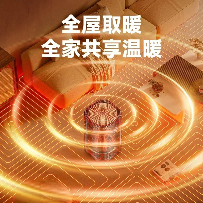 เครื่องทําความร้อนเตาผิงไฟฟ้าที่บ้านพร้อมฟังก์ชั่นการชงชาที่บ้านใต้โต๊ะและเครื่องทําความร้อนไฟฟ้าเอฟเฟกต์เปลวไฟฤดูหนาว