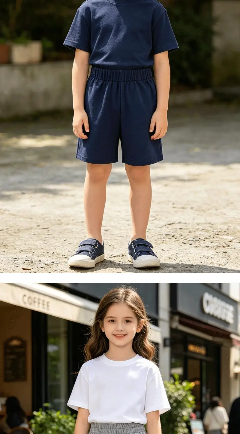 2026 Neue reine Baumwoll-Kindershorts, lässige Sport-Caprihosen für Jungen, Mädchen, Babys – Detail 2