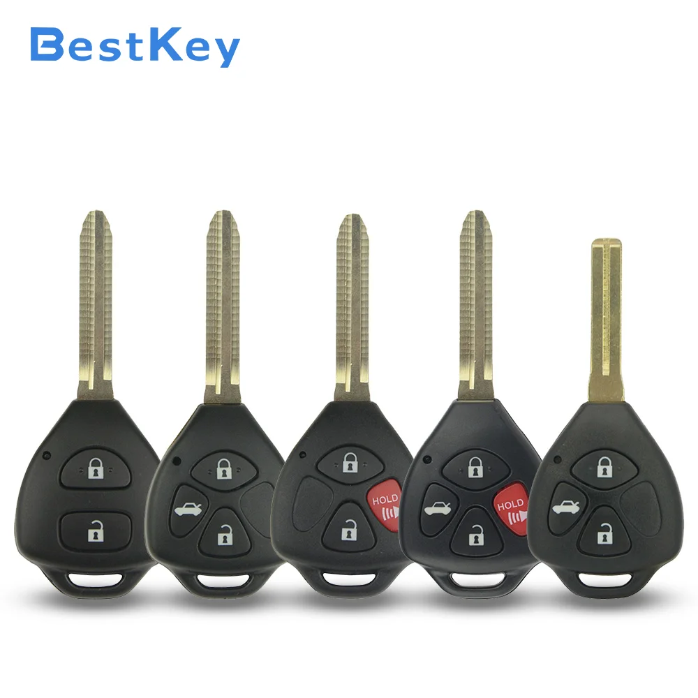Best Key Key Fob Shell 2/3/4 Button Suitable for TOY43 TOY48 Blade Repair Shell for Toyota Camry Corolla RAV4 Yaris Venza Crown