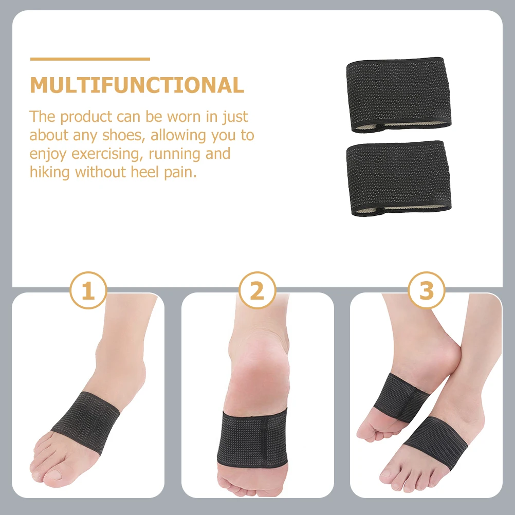 

2 Pcs Support Sleeve Comfortable Plantar Belt Insole Foot Reusable Arch Sleeve Accessory Flatfoot Corrector Breathing Tool