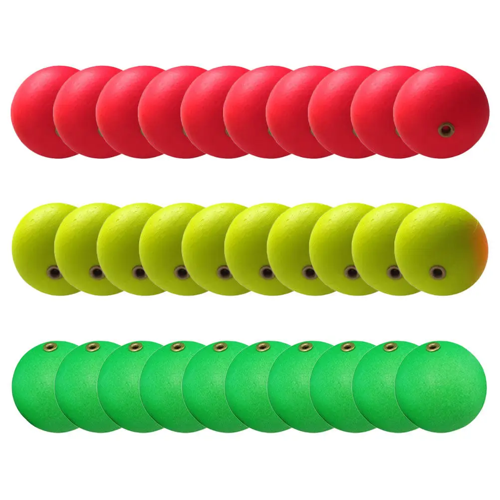 

30Pcs Fishing Floats Premium Foam Bobbers Floating Balls Adjustable Depth Indicators for Freshwater Fishing Supplies