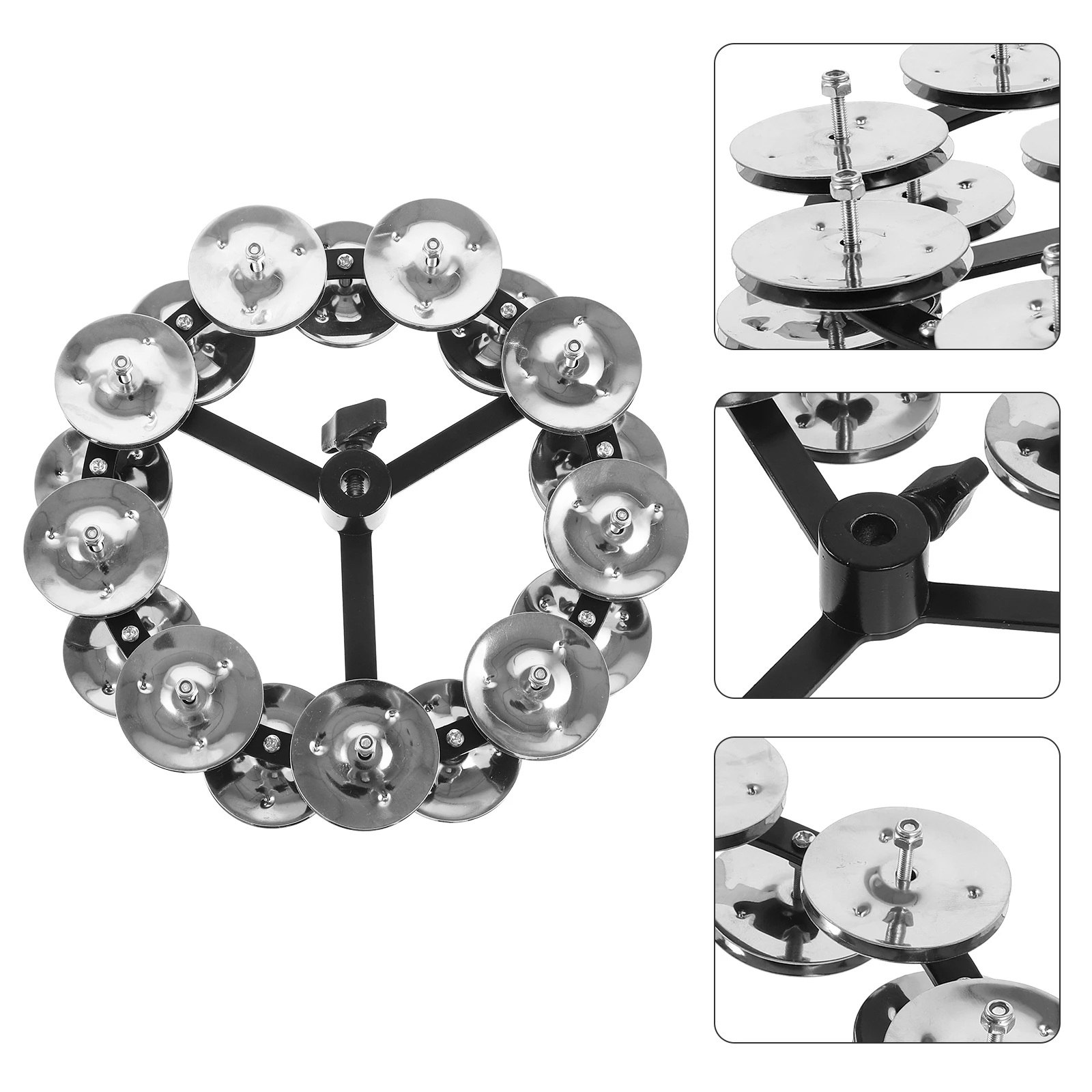 

Double Row Cymbal Professional Drum Accessories Steel Plates Improved Rhythm Performance Stylish Design Popular Music Use
