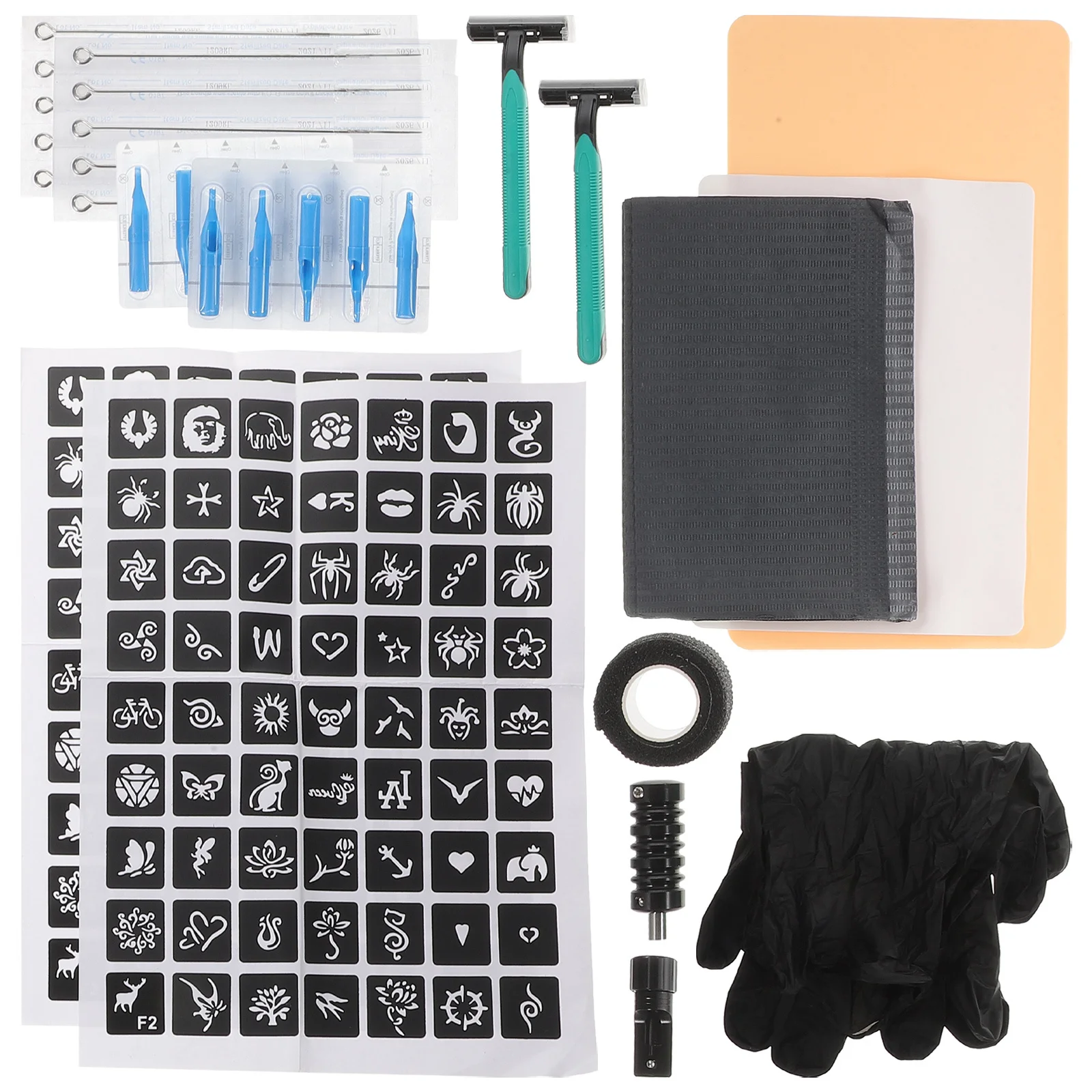 

1Set Multipurpose Tattoos Kit Lightweight Tattooing Tool Holder Easy Assembly for Home Use Practice Needles Included