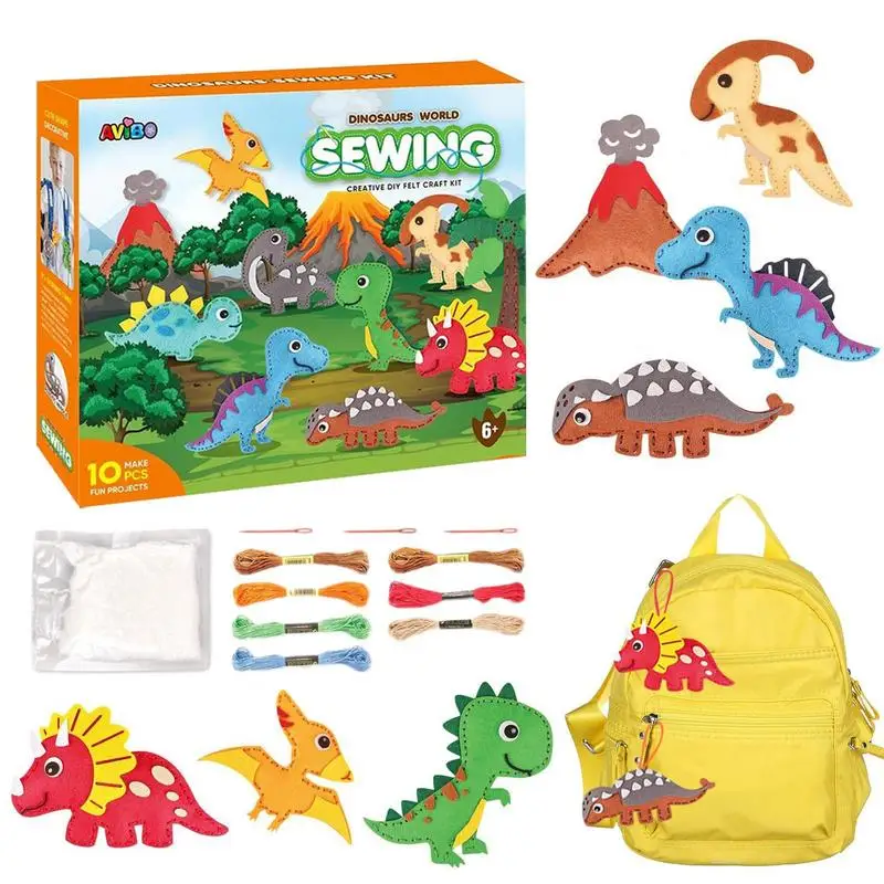 

Threading Toy Sew Mini Craft Kit Plush Pillow Craft Arts Craftst Childrens Sewing Kits For Fine Motor Skills