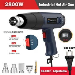 2800W Construction Thermal Dryer 220V Heat Guns Soldering Tool Temperature Adjustable Revair Hair Dryer Shrinking Wrapping Tools