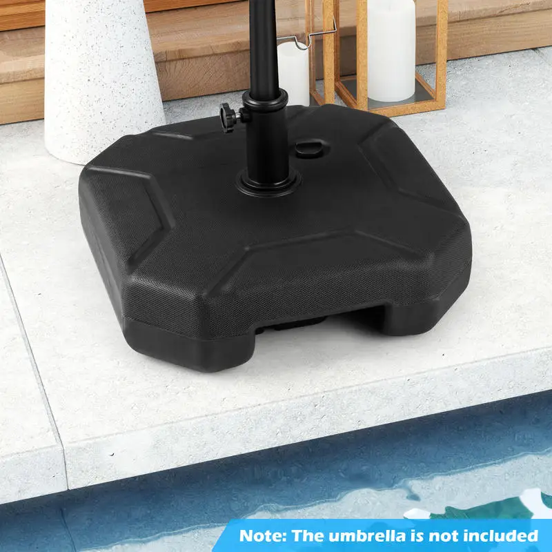 17 Inch 88 LBS Heavy-Duty Fillable Umbrella Base with Handle