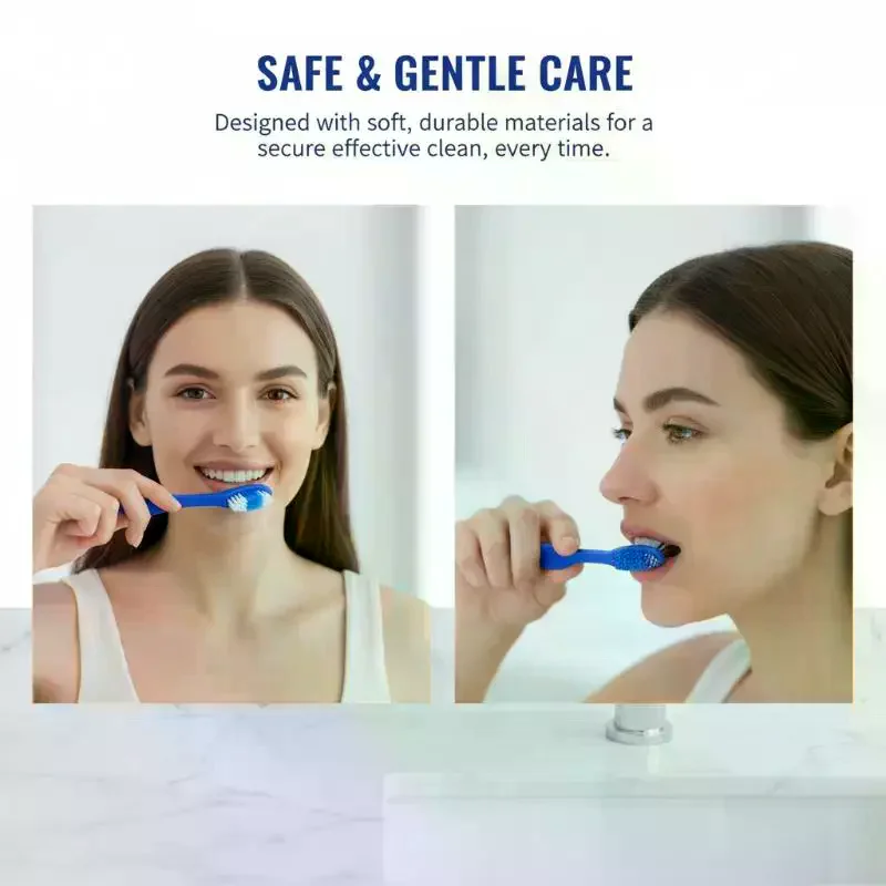 Short Handle Mini Toothbrush Portable Soft Bristles for Travel School and Office Use for Sensitive Teeth