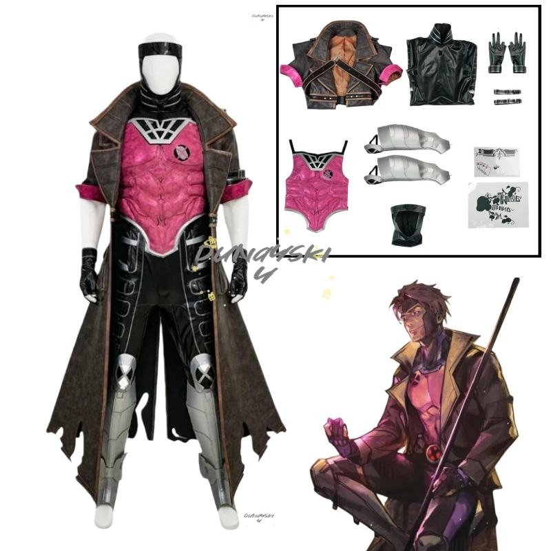 

Костюм для косплея Gambitit: униформа игровых персонажей для Хэллоуина, карнавала, вечеринок, Рождества, ролевых игр