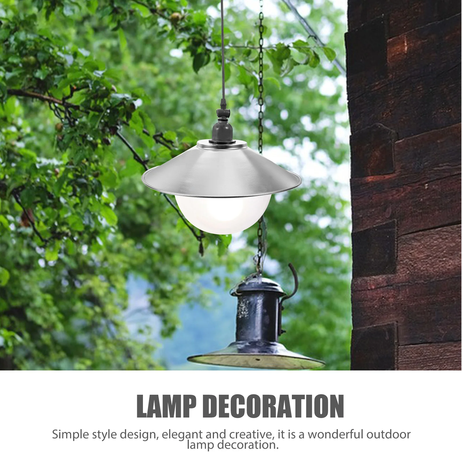 

4.5Cm Stainless Steel Lamp Shade Modern Industrial Farmhouse Style Outdoor Ceiling Pendant Light Cover Weather Resistant For