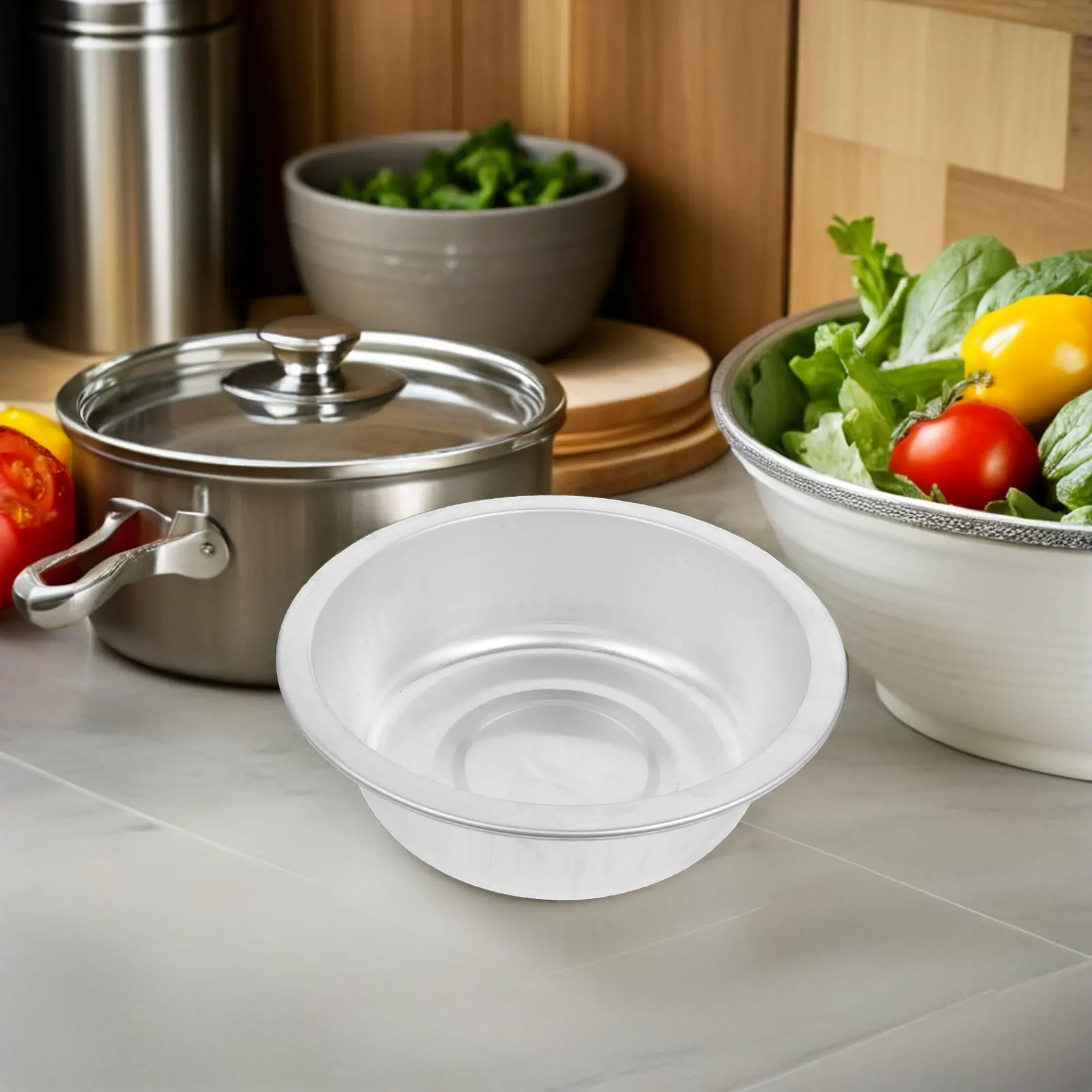 

Алюминиевая миска для мытья 14x5 дюймов, утолщенная, винтажная, для кухни, для мытья овощей и фруктов, большая емкость, многофункциональная, металлическая, для смешивания салатов