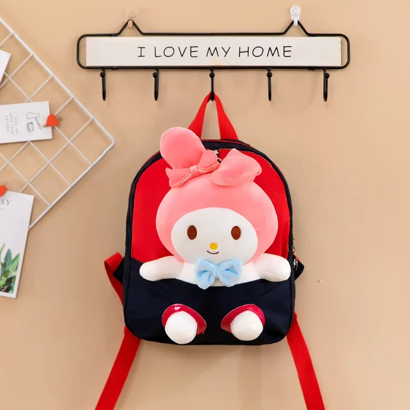 Sanrio Melody Cartoon mochila para crianças, moda bonito, claro M, mochilas escolares destacáveis