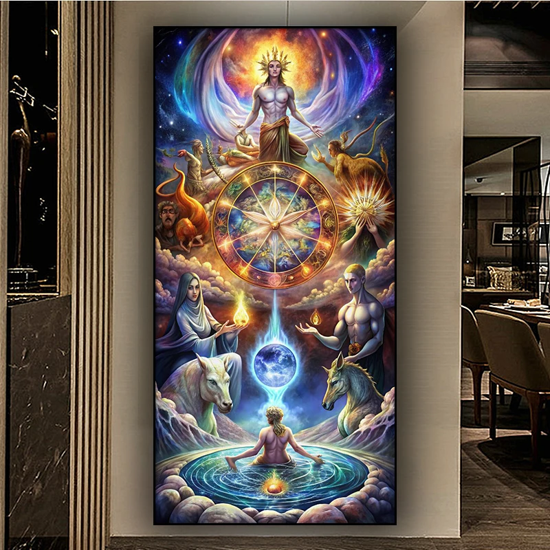 Diy Secret signs of the zodiac astrology Diamond Painting New 2026 Full Round Diamond Mosaic Cross Stitch Kits Home Decor Art