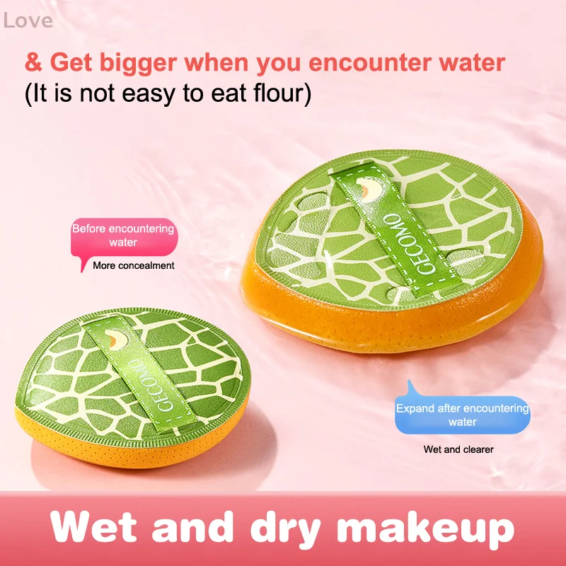 [L&P] 厚手コットンキャンディ化粧パフ 超ソフトスポンジ エアクッションパウダーパフ ファンデーションコンシーラー ドライ＆ウェットメイク