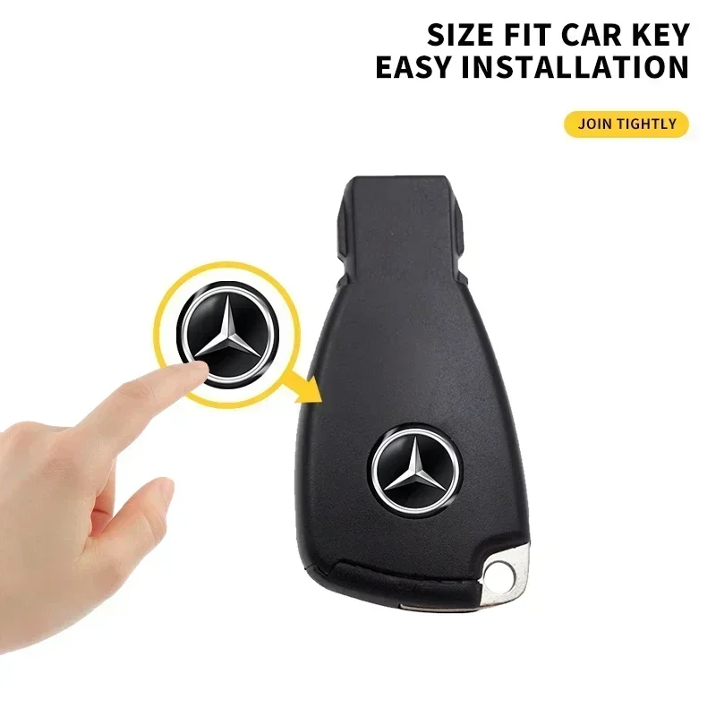 

14mm Car Key Badge Emblem Replacement Car Key Stickers Mercedes Benz A B C E S class GLA GLC CLA GLK GLE W204 W203 W212 W176