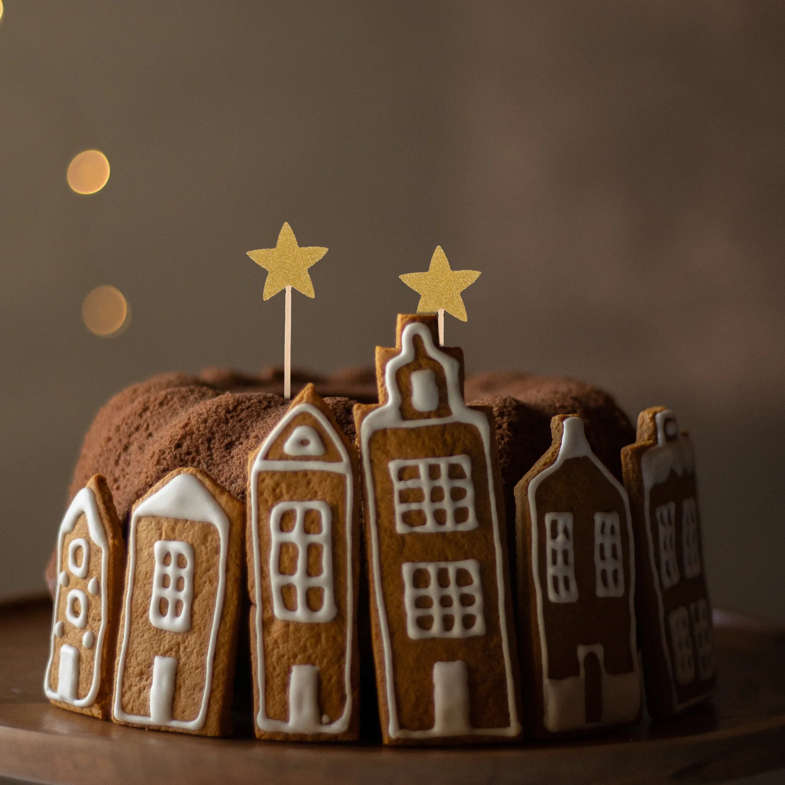 70 pezzi di decorazione per torte combinazione glitter stella cottura toppers per cupcake plettri di carta in legno ornamenti fai da te per dessert per feste