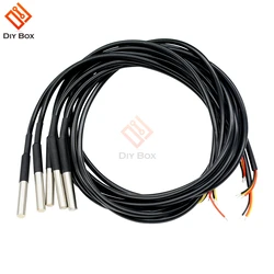 1M/2M/2.5M/3M DS18B20 Waterproof Digital Temperature Sensor Probe NTC Thermistor Thermal Cable Compatible Stainless Steel