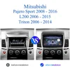 アンドロイド 14 8 グラム + 128 グラム Autoradio 三菱パジェロスポーツ L200 2006 - 2016 カーラジオ GPS ナビモニターステレオビデオ DVD カセット 2