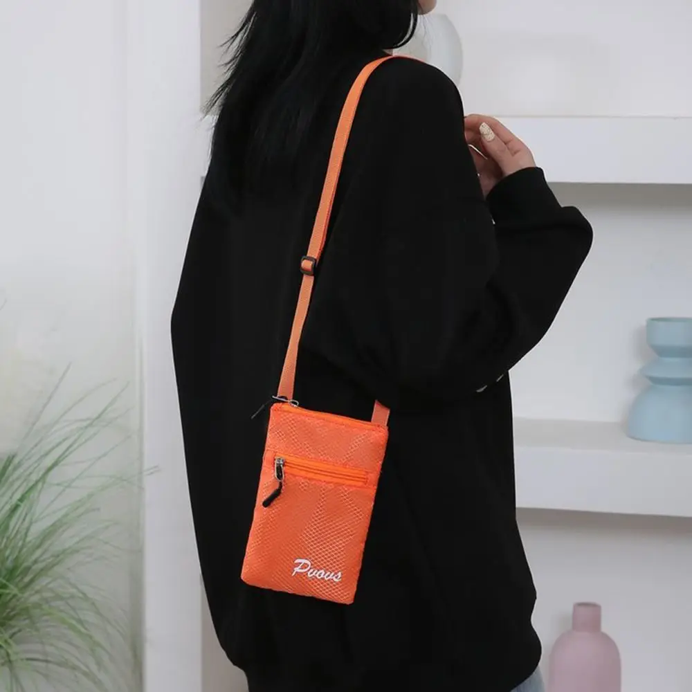 

Korean Style Multifuctional Square Shoulder Bag Candy Color Zipper Small Crossbody Bag Sports Casual Mobile Phone Pouch Woman