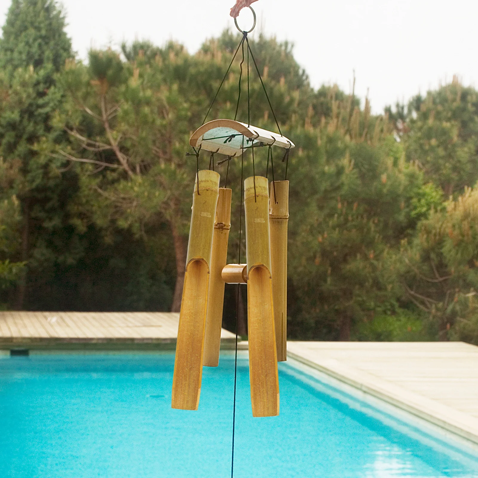 

10Pcs Bamboo Wind Chime Tubes Hollow DIY Wind Chime Tubes for Crafting Garden Yard Porch Decoration Supplies DIY Tube