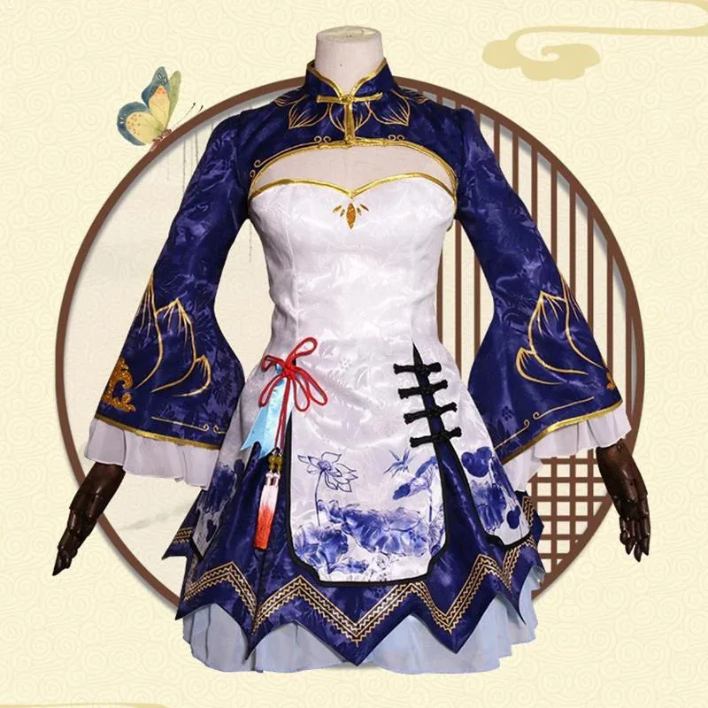 

2025 11 Rem Ram Косплей Cheongsam Аниме Re: Жизнь в другом мире от нуля Платья Лолиты в китайском стиле Девушки Стоимость Хэллоуина