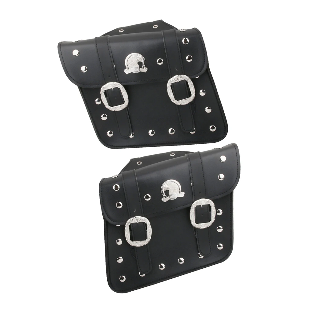 

Motorcycle Cruiser PU Leather Saddlebags Side Luggage Pannier Bag Repair