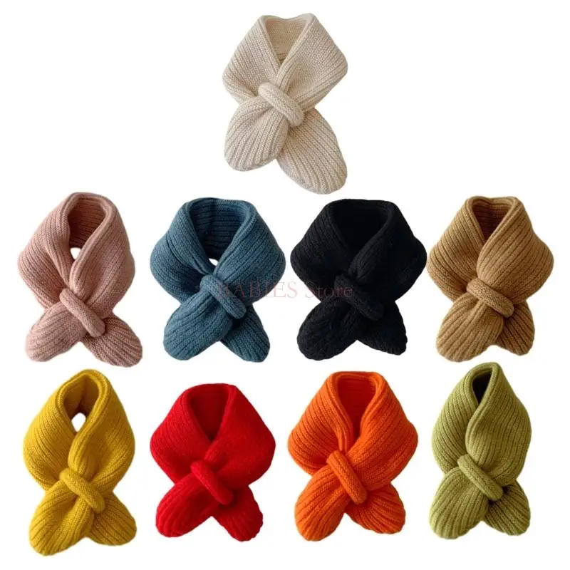 

C9GB Kids Knitted Scarf Warm Scarf Comfortable Kids Neck Wrap for Autumn Winter