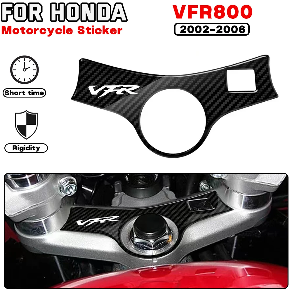 

For HONDA VFR800 2002 2003 2004 2005 2006 Motorcycle Carbon-look Upper Triple Yoke Defender Stickers