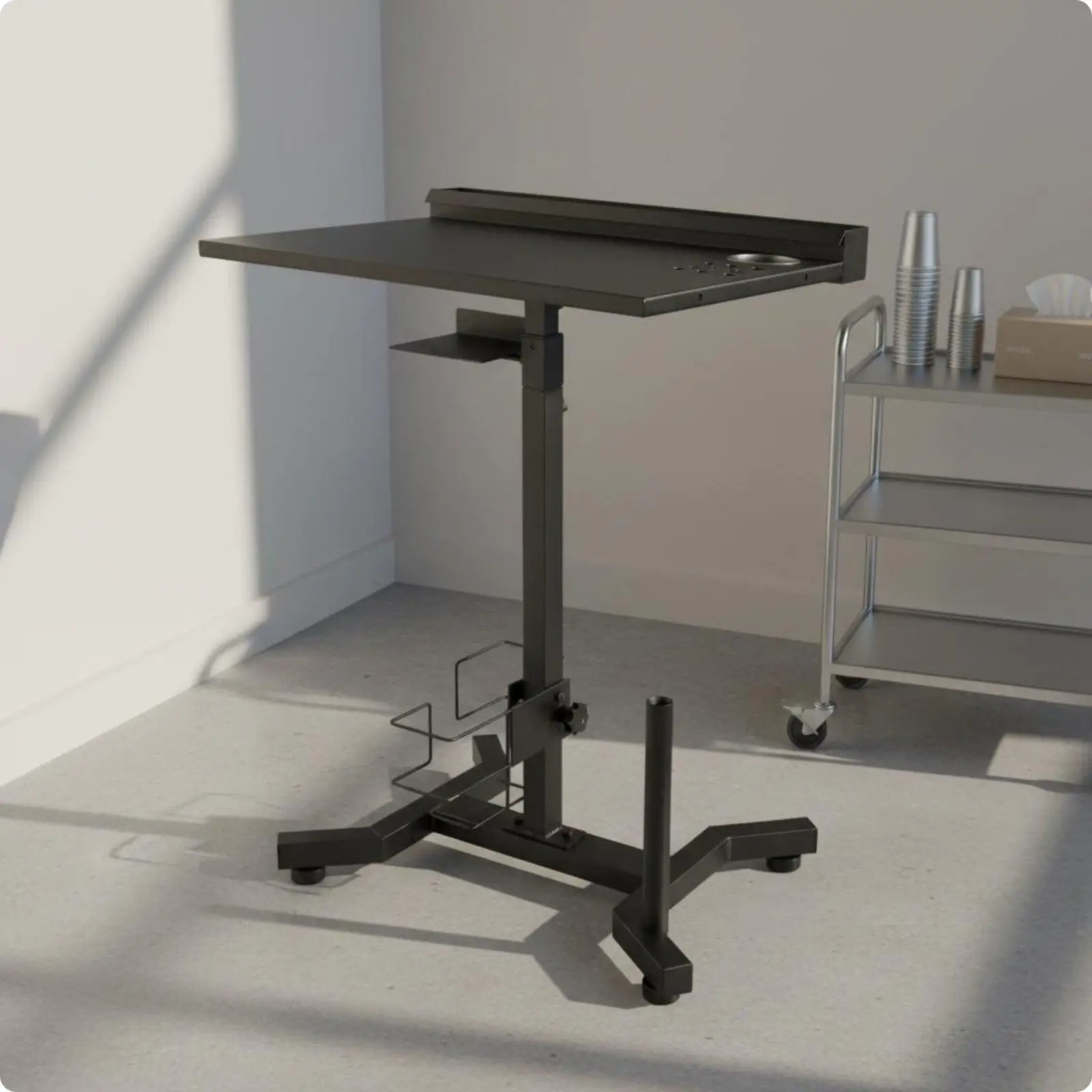 Adjustable Body Art Workstation Ink Cup Holder Body Art Workstation Large Work Surface Cosmetic Tools for Professionals, Salon