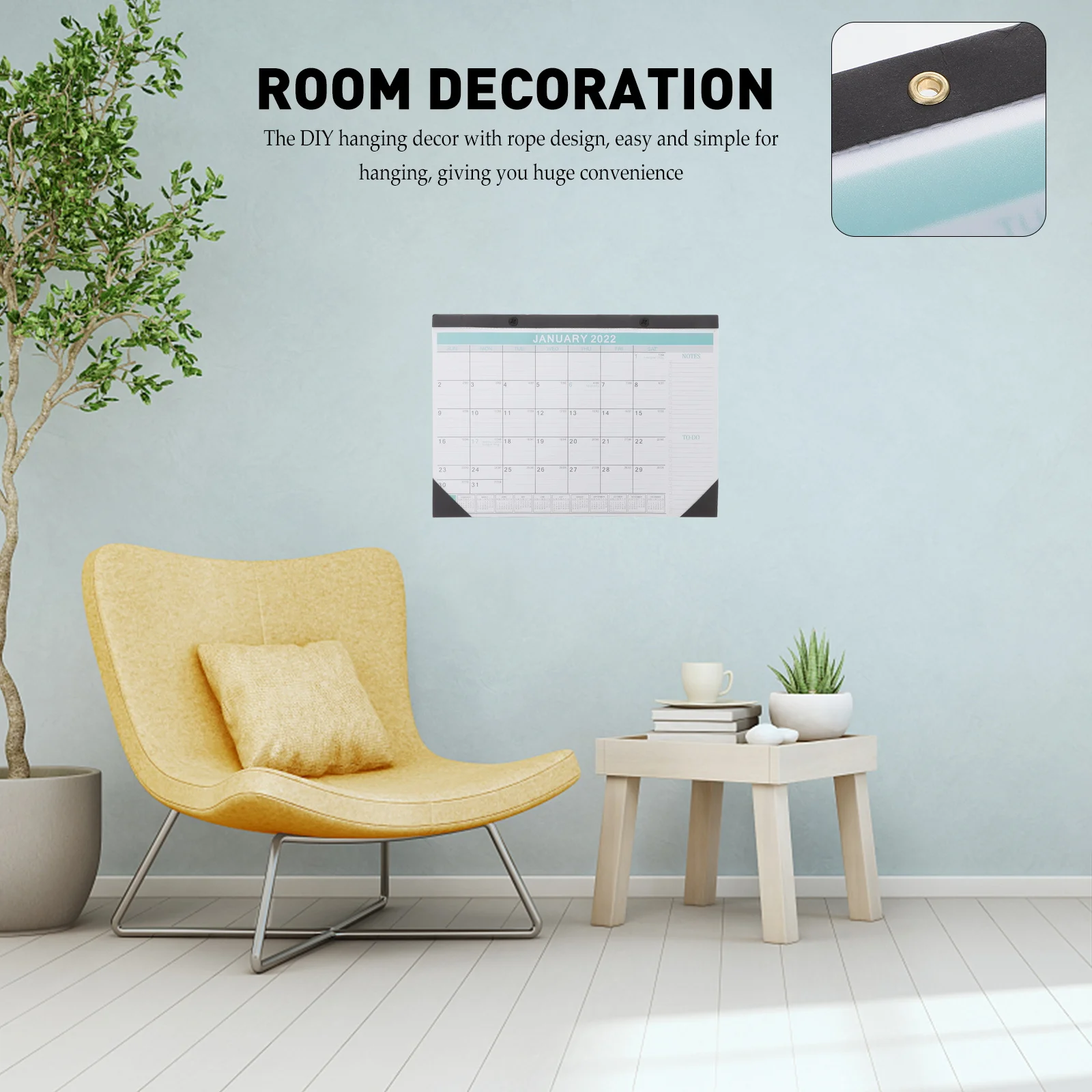 1pc 2022 Wall Hanging Schedule Plan Note Calendar Simple Office Home Use English Indoor Wall Calendar Printing Product