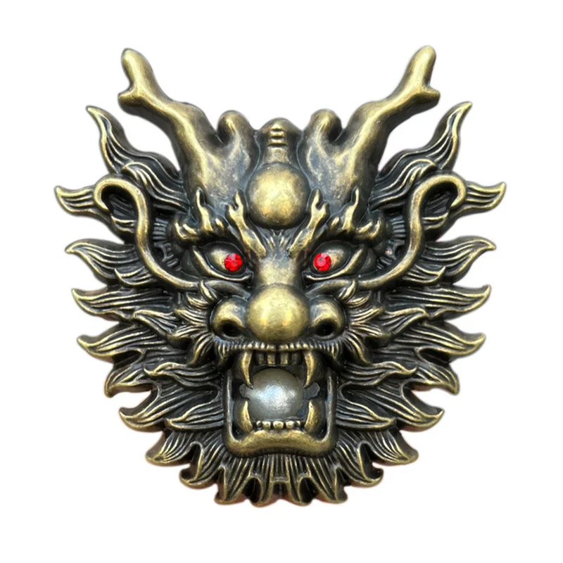 Dragon head belt buckle national wind western style