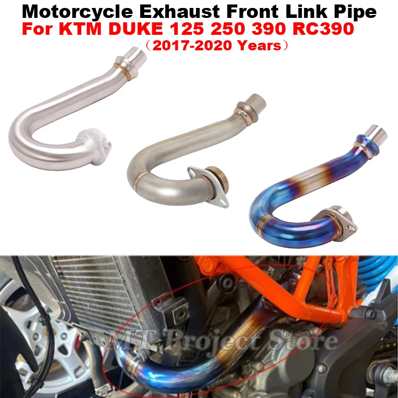 

Slip On For KTM DUKE390 250 200 125 390 RC390 2017 - 2020 Titanium Alloy Motorcycle Exhaust Modified Escape Moto Front Link Pipe