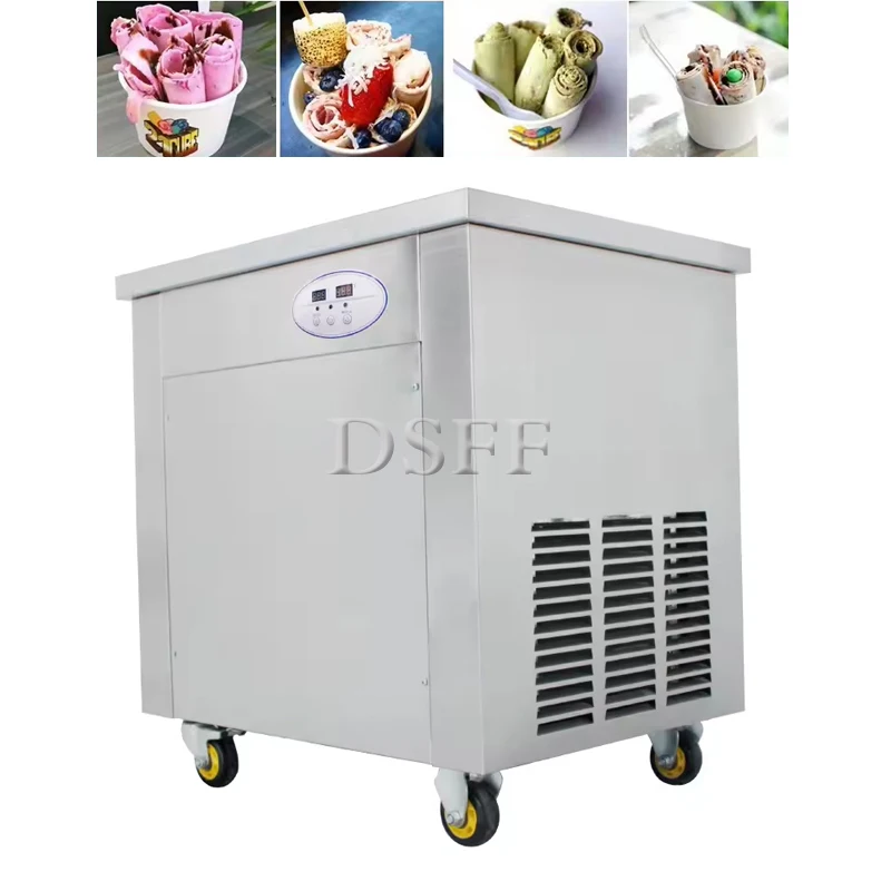 

Thai Style Single Pot Ice Cream Roll Machine, Commercial Multi-Functional Stir Fried Yogurt Machine