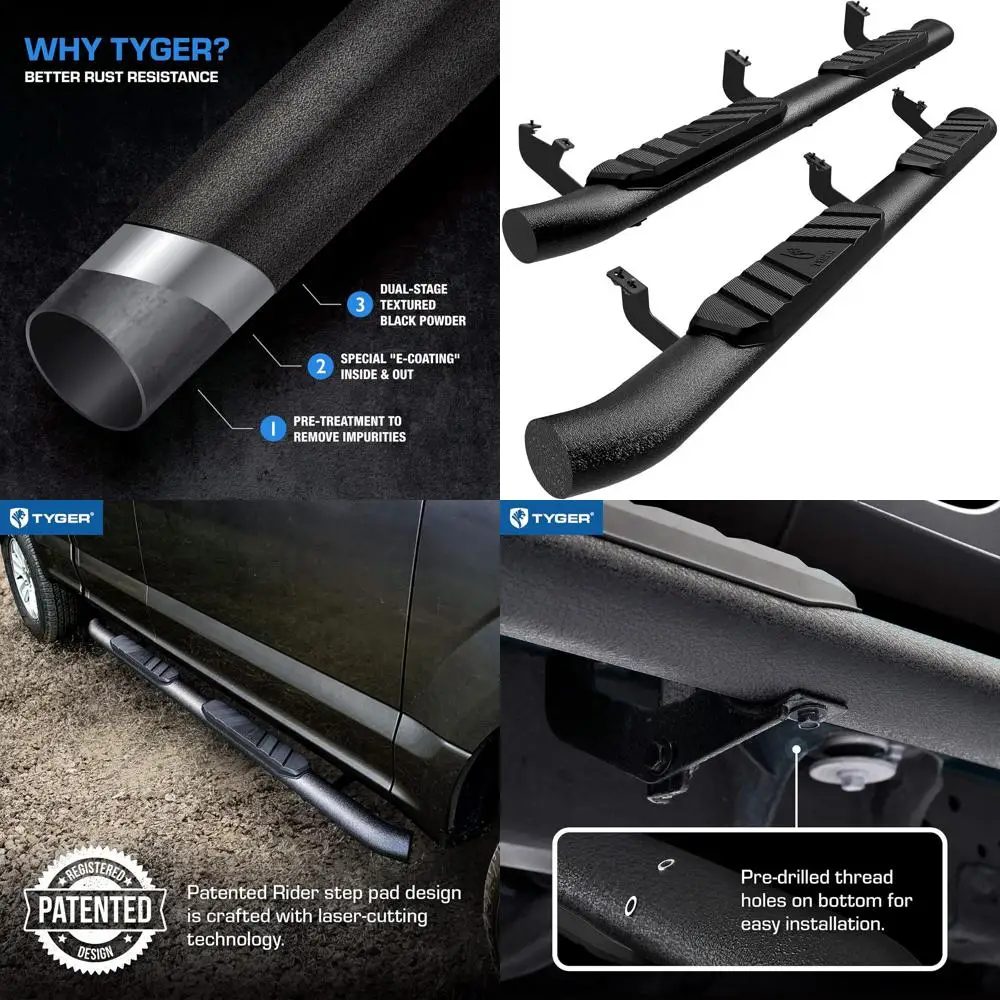 Estribos para conductores de 3,5" compatibles con Toyota 4Runner 2010-2024 (excluye limitado; Pantalla nocturna; Deporte TRD; 10-13 SR5) | TG-SS2T