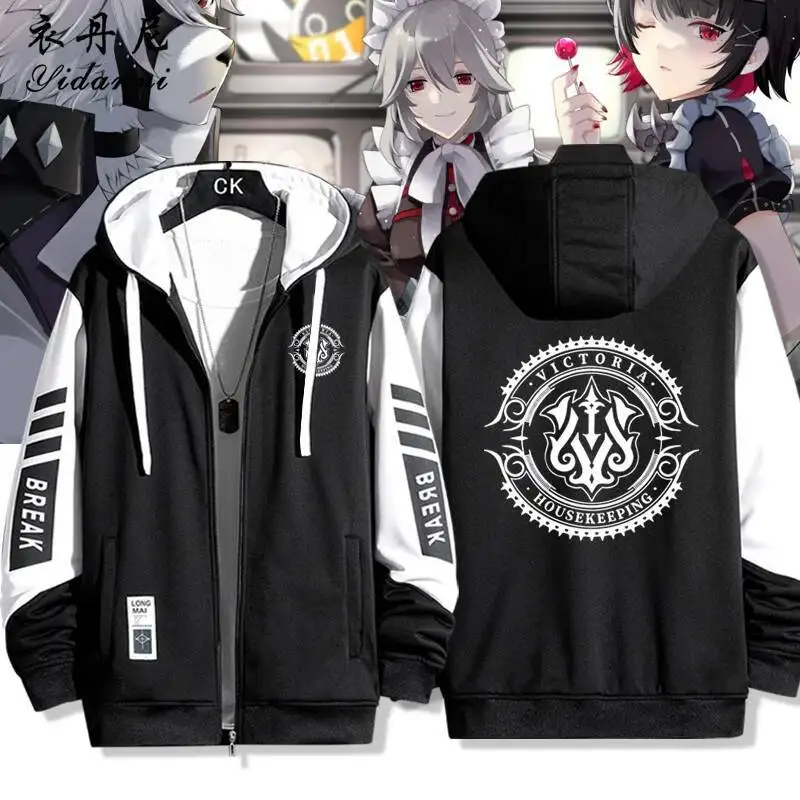 

New Zenless Zone Zero Victoria Housekeeping Costum Long Sleeve Print Jacket Zipper Hoodie Women Men Fashionhooded Costumescouple