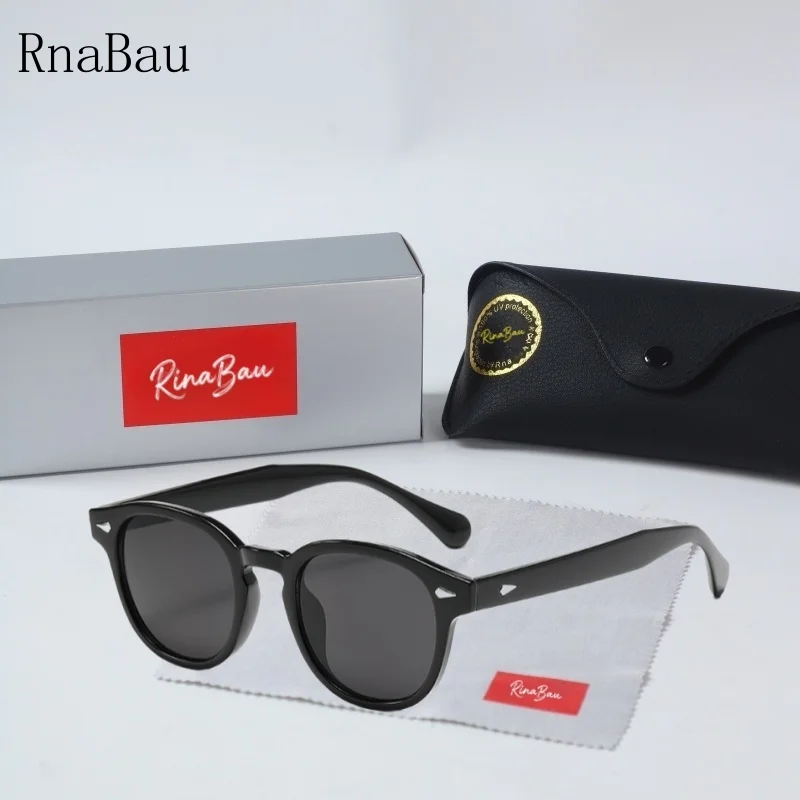 

2025 RanBau retro women's rice nail European and American round sunglasses INS Korean version men's anti blue light glasses Top