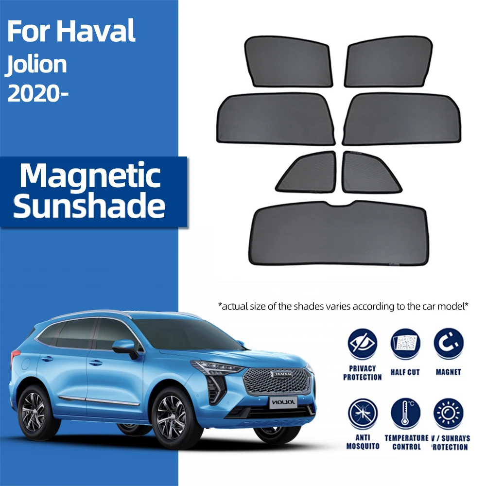 

For GWM Haval Jolion 2021 2022 2023 2024 Magnetic Car Sunshade Front Windshield Curtain Rear Side Baby Window Sun Shade Visor