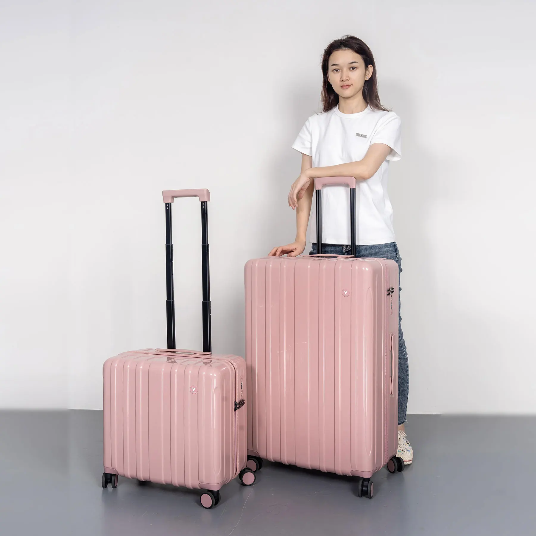New Fashion Lightweight PC Trolley Suitcase  18 20 24 28Inch Travel Luggage Sets