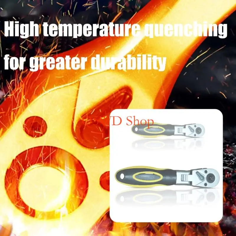 Q5WD High Strength Steel Ratchet Wrench Flexible Head Operation Comfortable grip Handle