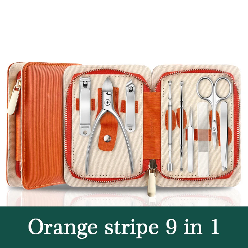 Nagelknipper Snijder Dode Huid Verwijderaar Nagelverzorging Schoonheidskit Manicure Set Top-Grade Lederen Verpakking