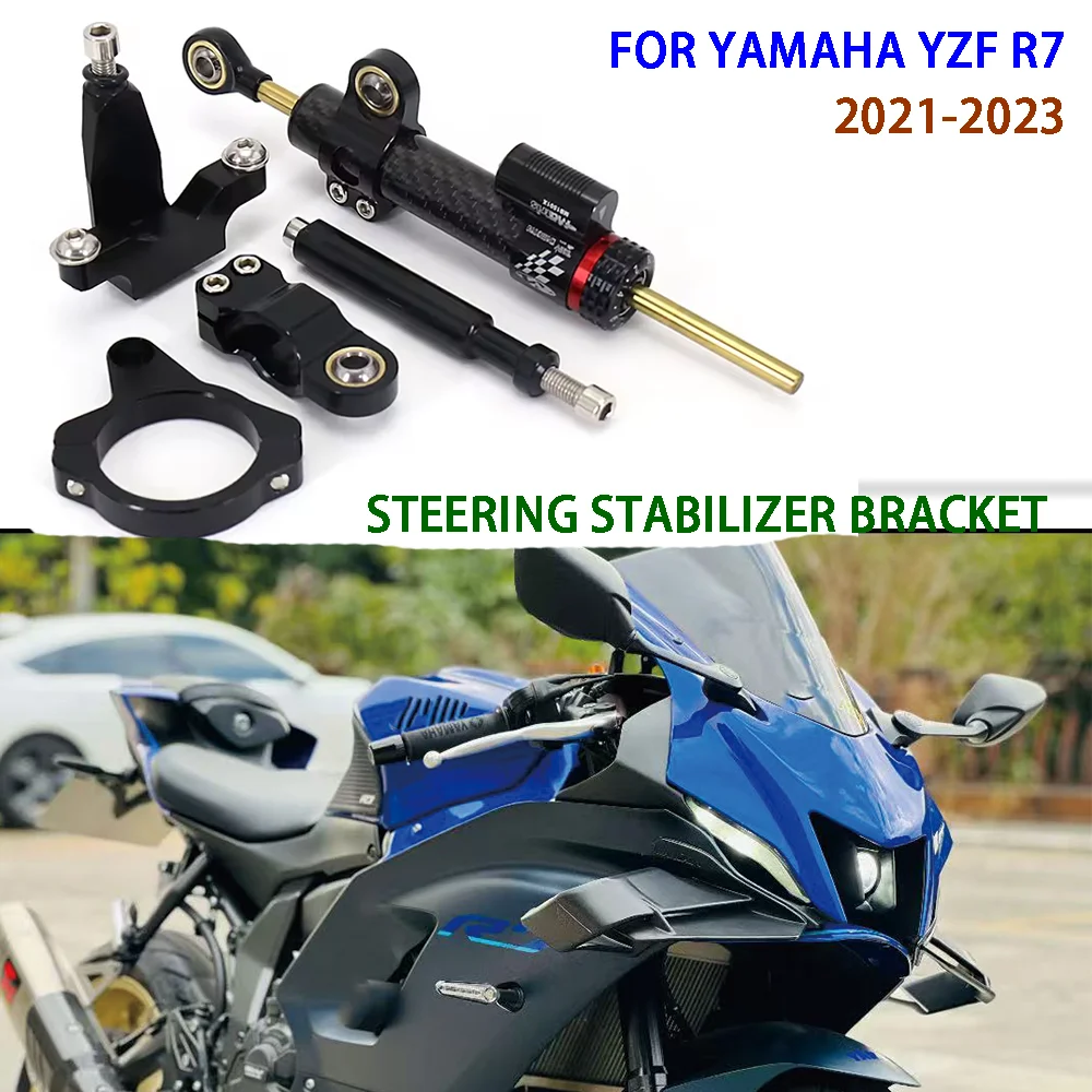

R7 Motorcycle steering stabilizer bracket For Yamaha YZF-R7 YZF R7 YZFR7 2023 2021 2022 Damper kit directional shock absorber